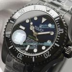 High Replica Rolex Deepsea Men D-Blue Face Black Steel Strap Watch 44 mm